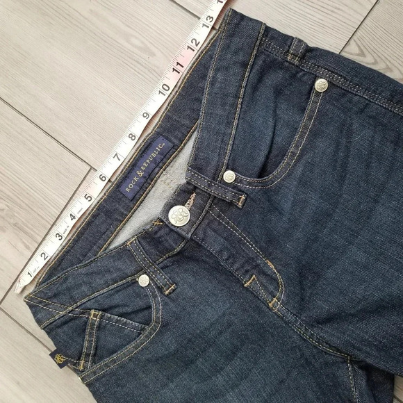 Rock & Republic Women's Berlin Straight Jeans 6 Blue Denim Logo Cotton Pockets - Picture 9 of 11